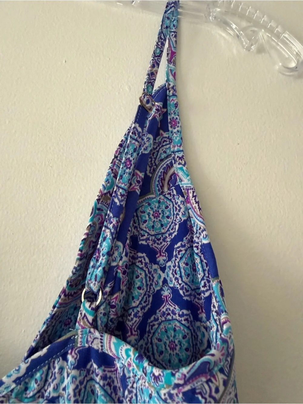 Lucy Love Slay Dress Small Blue Purple Paisley Mandala Medallion Mini NWT